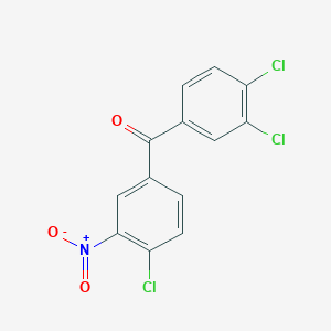 molecular formula C13H6Cl3NO3 B5872810 (4-chloro-3-nitrophenyl)(3,4-dichlorophenyl)methanone 