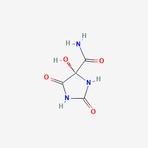 molecular formula C4H5N3O4 B587282 (S)-4-Hydroxy-2,5-dioxoimidazolidine-4-carboxamide CAS No. 151359-23-8