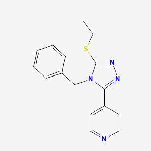 molecular formula C16H16N4S B5872870 4-[4-benzyl-5-(ethylthio)-4H-1,2,4-triazol-3-yl]pyridine 