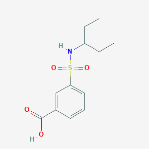 molecular formula C12H17NO4S B5872895 3-{[(1-ethylpropyl)amino]sulfonyl}benzoic acid 