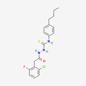N-(4-butylphenyl)-2-[(2-chloro-6-fluorophenyl)acetyl]hydrazinecarbothioamide
