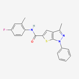molecular formula C20H16FN3OS B5872910 N-(4-fluoro-2-methylphenyl)-3-methyl-1-phenyl-1H-thieno[2,3-c]pyrazole-5-carboxamide 