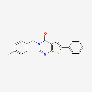 molecular formula C20H16N2OS B5872918 3-(4-methylbenzyl)-6-phenylthieno[2,3-d]pyrimidin-4(3H)-one 