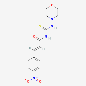 molecular formula C14H16N4O4S B5872929 N-[(4-morpholinylamino)carbonothioyl]-3-(4-nitrophenyl)acrylamide 