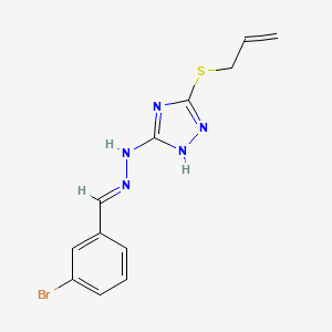 molecular formula C12H12BrN5S B5872934 3-bromobenzaldehyde [5-(allylthio)-4H-1,2,4-triazol-3-yl]hydrazone 