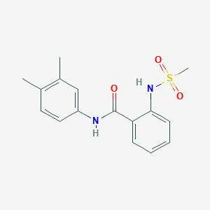 molecular formula C16H18N2O3S B5872955 N-(3,4-dimethylphenyl)-2-[(methylsulfonyl)amino]benzamide 