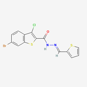 6-bromo-3-chloro-N'-(2-thienylmethylene)-1-benzothiophene-2-carbohydrazide