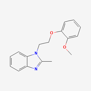 molecular formula C17H18N2O2 B5872998 1-[2-(2-methoxyphenoxy)ethyl]-2-methyl-1H-benzimidazole 