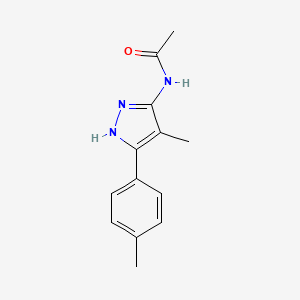 N-[4-methyl-3-(4-methylphenyl)-1H-pyrazol-5-yl]acetamide