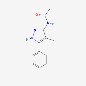 molecular formula C13H15N3O B5873017 N-[4-methyl-3-(4-methylphenyl)-1H-pyrazol-5-yl]acetamide 