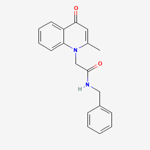 molecular formula C19H18N2O2 B5873032 N-benzyl-2-(2-methyl-4-oxo-1(4H)-quinolinyl)acetamide 