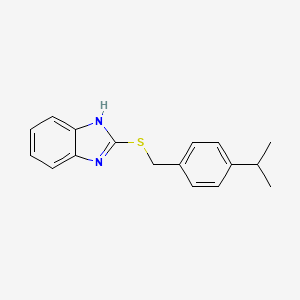 molecular formula C17H18N2S B5873045 2-[(4-isopropylbenzyl)thio]-1H-benzimidazole 