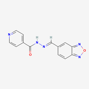 molecular formula C13H9N5O2 B5873083 N'-(2,1,3-benzoxadiazol-5-ylmethylene)isonicotinohydrazide 