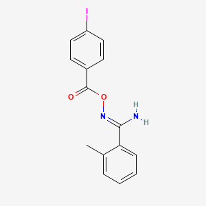 molecular formula C15H13IN2O2 B5873096 N'-[(4-iodobenzoyl)oxy]-2-methylbenzenecarboximidamide 