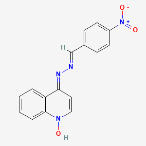 molecular formula C16H12N4O3 B5873103 4-nitrobenzaldehyde (1-oxido-4-quinolinyl)hydrazone 