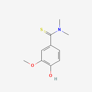molecular formula C10H13NO2S B5873108 4-hydroxy-3-methoxy-N,N-dimethylbenzenecarbothioamide 