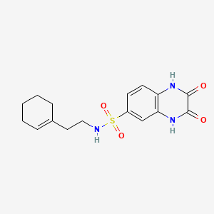 molecular formula C16H19N3O4S B5873124 N-[2-(1-cyclohexen-1-yl)ethyl]-2,3-dioxo-1,2,3,4-tetrahydro-6-quinoxalinesulfonamide 