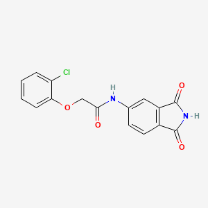 molecular formula C16H11ClN2O4 B5873149 2-(2-chlorophenoxy)-N-(1,3-dioxo-2,3-dihydro-1H-isoindol-5-yl)acetamide 