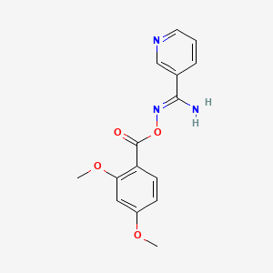 molecular formula C15H15N3O4 B5873174 N'-[(2,4-dimethoxybenzoyl)oxy]-3-pyridinecarboximidamide 