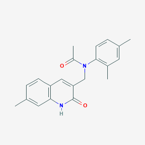 N-(2,4-dimethylphenyl)-N-[(2-hydroxy-7-methyl-3-quinolinyl)methyl]acetamide