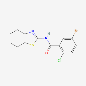 molecular formula C14H12BrClN2OS B5873179 5-bromo-2-chloro-N-(4,5,6,7-tetrahydro-1,3-benzothiazol-2-yl)benzamide 