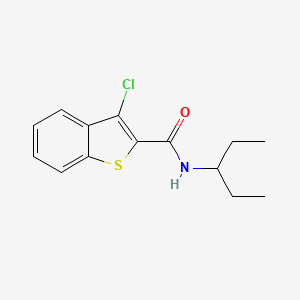 molecular formula C14H16ClNOS B5873188 3-chloro-N-(1-ethylpropyl)-1-benzothiophene-2-carboxamide 