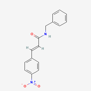 molecular formula C16H14N2O3 B5873196 N-苄基-3-(4-硝基苯基)丙烯酰胺 
