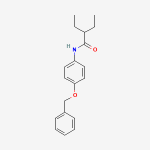 molecular formula C19H23NO2 B5873201 N-[4-(benzyloxy)phenyl]-2-ethylbutanamide 