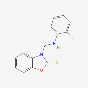 molecular formula C15H14N2OS B5873210 3-{[(2-methylphenyl)amino]methyl}-1,3-benzoxazole-2(3H)-thione 