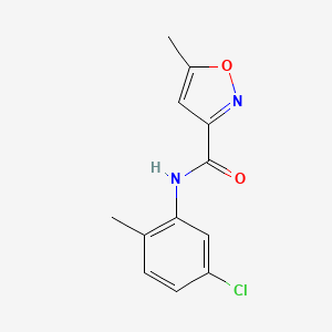 molecular formula C12H11ClN2O2 B5873235 N-(5-chloro-2-methylphenyl)-5-methyl-3-isoxazolecarboxamide 