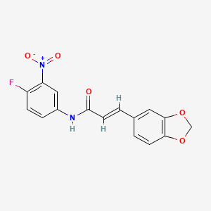 3-(1,3-benzodioxol-5-yl)-N-(4-fluoro-3-nitrophenyl)acrylamide