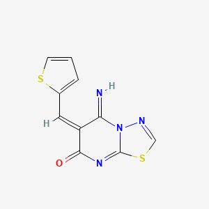 5-imino-6-(2-thienylmethylene)-5,6-dihydro-7H-[1,3,4]thiadiazolo[3,2-a]pyrimidin-7-one