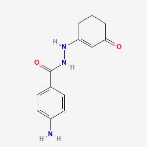 molecular formula C13H15N3O2 B5873249 4-amino-N'-(3-oxo-1-cyclohexen-1-yl)benzohydrazide 