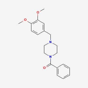 molecular formula C20H24N2O3 B5873253 1-benzoyl-4-(3,4-dimethoxybenzyl)piperazine 