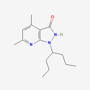 molecular formula C15H23N3O B5873260 4,6-dimethyl-1-(1-propylbutyl)-1H-pyrazolo[3,4-b]pyridin-3-ol 