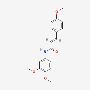 molecular formula C18H19NO4 B5873268 N-(3,4-dimethoxyphenyl)-3-(4-methoxyphenyl)acrylamide 