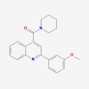 molecular formula C22H22N2O2 B5873289 2-(3-methoxyphenyl)-4-(1-piperidinylcarbonyl)quinoline 