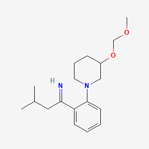 molecular formula C18H28N2O2 B587329 外消旋-3-甲基-1-[2-(1-{3-羟基-3-O-甲氧基甲基}哌啶基)苯基]丁基亚胺 CAS No. 1246816-58-9