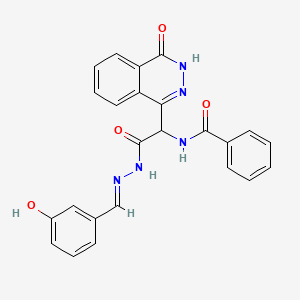 molecular formula C24H19N5O4 B5873294 N-[2-[2-(3-hydroxybenzylidene)hydrazino]-2-oxo-1-(4-oxo-3,4-dihydro-1-phthalazinyl)ethyl]benzamide 