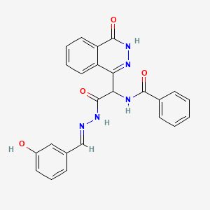 N-({N'-[(E)-(3-Hydroxyphenyl)methylidene]hydrazinecarbonyl}(4-hydroxyphthalazin-1-YL)methyl)benzamide