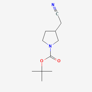 molecular formula C11H18N2O2 B587330 叔丁基3-(氰甲基)吡咯烷-1-羧酸酯 CAS No. 142253-46-1