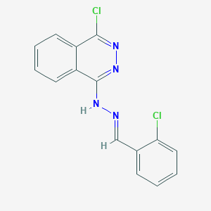 molecular formula C15H10Cl2N4 B5873315 2-chlorobenzaldehyde (4-chloro-1-phthalazinyl)hydrazone 