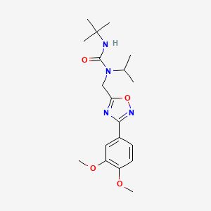 molecular formula C19H28N4O4 B5873319 N'-(tert-butyl)-N-{[3-(3,4-dimethoxyphenyl)-1,2,4-oxadiazol-5-yl]methyl}-N-isopropylurea 