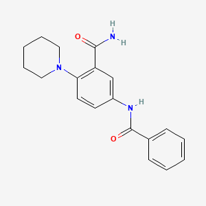 molecular formula C19H21N3O2 B5873327 5-(benzoylamino)-2-(1-piperidinyl)benzamide 