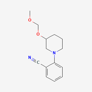 molecular formula C14H18N2O2 B587334 外消旋-1-[2-(氰基)苯基]-3-O-甲氧基甲基-3-哌啶醇 CAS No. 1246818-75-6