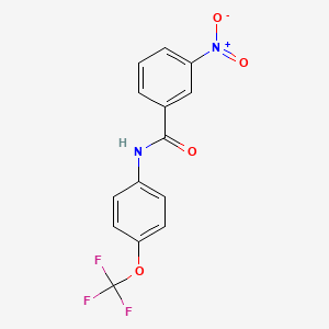 molecular formula C14H9F3N2O4 B5873374 3-nitro-N-[4-(trifluoromethoxy)phenyl]benzamide 