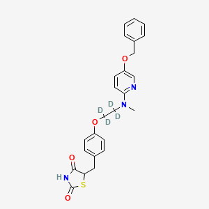 molecular formula C25H25N3O4S B587339 5-Benzyloxy Rosiglitazone-d4 CAS No. 1794768-28-7