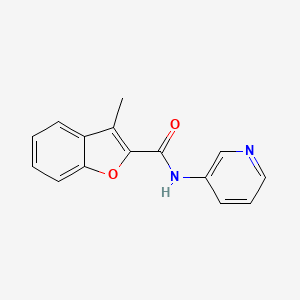 molecular formula C15H12N2O2 B5873412 3-methyl-N-3-pyridinyl-1-benzofuran-2-carboxamide 