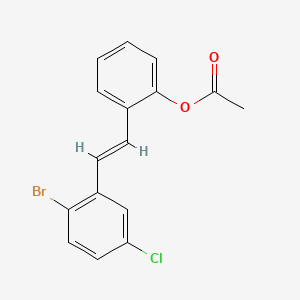 (E)-2-Acetoxy-2'-bromo-5'-chlorostilbene