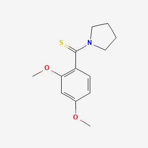 molecular formula C13H17NO2S B5873420 1-[(2,4-dimethoxyphenyl)carbonothioyl]pyrrolidine 